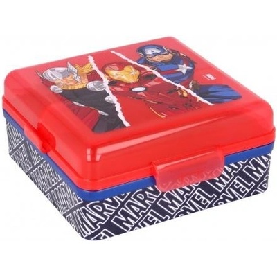 Stor Delený plastový box na desiatu Avengers 57783