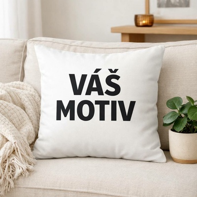 Od Máry polštář s vlastním potiskem bílý 45x45