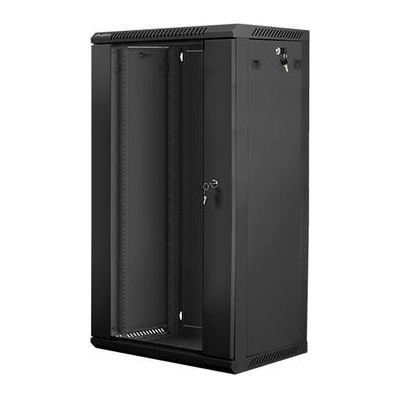 Lanberg rack cabinet 19 wall-mount 22U / 600x450 for self-assembly (flat pack), black (WF01-6422-10B)