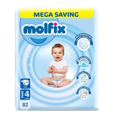 Molfix Бебешки пелени Molfix 4 - 82 броя