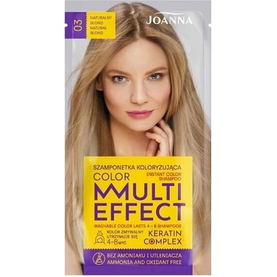 Joanna Multi Effect Color farbiaci šampón 03 Prirodzený blond 35 g, 03 P. blond