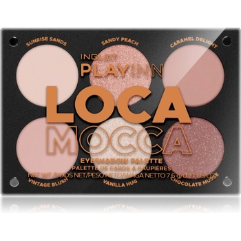 INGLOT PlayInn Eyeshadow Palette палитра сенки за очи цвят LOCA MOCCA 7.6 гр