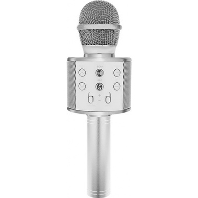 Izoxis Karaoke bluetooth mikrofon stříbrný