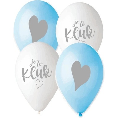 Smart balloons Balónik latexový Je to Kluk biely modrý 30 cm