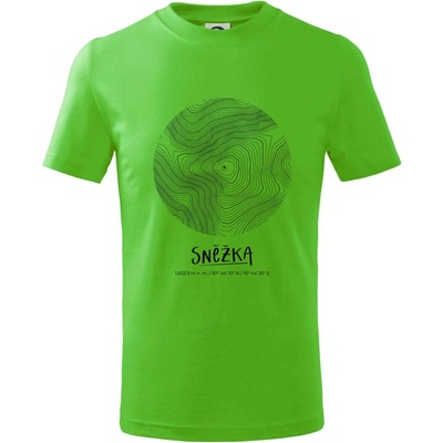 Sněžka vrstevnice v kruhu tričko detské Apple Green