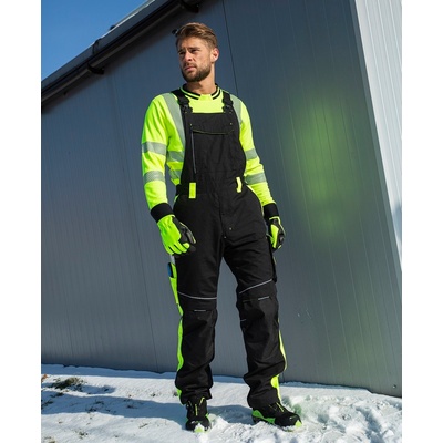 Ardon NEON zimné nohavice s náprsenkou čierno/žlté H6472 čierna žltá
