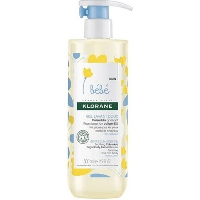KLORANE Измиващ гел за тяло и коса 0+, Klorane Gentle Cleansing Gel 500ml with Pump