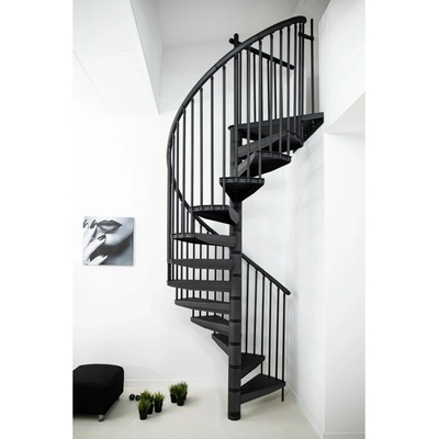 Minka STAIRS Kovové točité schodisko Rondo Color antracitové pr. 140 cm