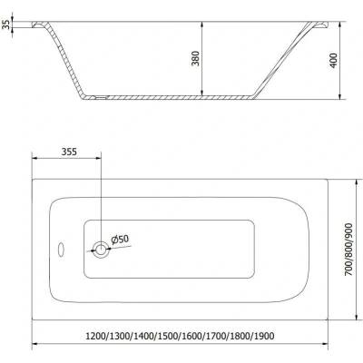 MEXEN Vega 140 x 70 cm 55011407000