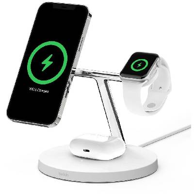 MagSafe bezdrôtová nabíjačka Belkin BoostCharge PRO MagSafe 3v1 biela (WIZ017VFWH)