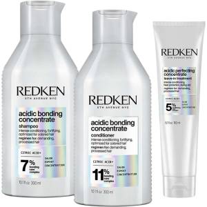 Redken Acidic Bonding Concentrate Комплект - Шампоан, Балсам и Крем за коса, 2 х 300 + 150 ml - ozone