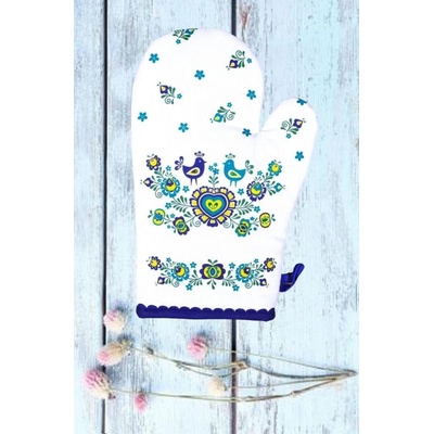 Chňapka bavlněná Folklór modrá - Chňapka 2019