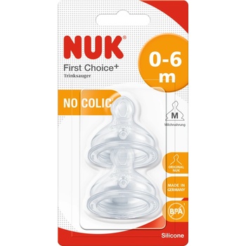 Nuk first choice+ биберон храна силикон 2 бр. 0-6мес. , р-р m (10709245)
