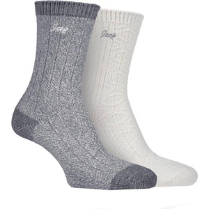 Jeep Дамски чорапи Jeep 2 Pack Super Soft Boot Socks Ladies - Slate/Grey