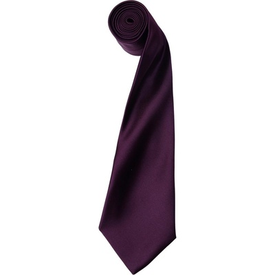 Premier Workwear Saténová kravata baklažánová