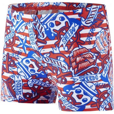 Speedo Space Traveller Essential Allover Aquashort - risk red/beautiful blue/white