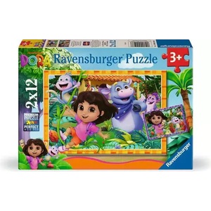 Ravensburger - Puzzle 2x12 Dora: We can do it! - 1 - 39 piese