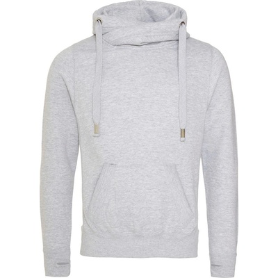 Just Hoods mikina s prekríženým golierom Šedý melír