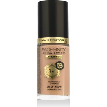 Max Factor All Day Flawless 3 in 1 Facefinity Foundation Make-Up SPF20 Natural Rose C50 30 ml