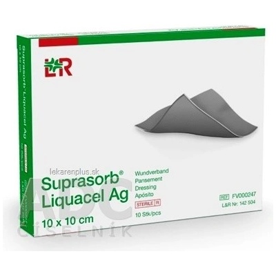 Suprasorb Liquacel Ag Krytie na rany s antimikrobiálnym striebrom, 10 x 10 cm, 1x10 ks