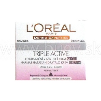 L'Oréal Triple Active nočný krém všechny typy pleti 50 ml