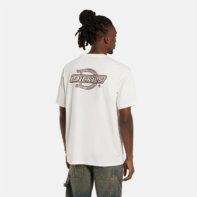 Dickies Тениска Dickies Men's Wood Logo Regular Fit T-Shirt - Egret