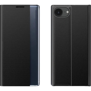 HQWear Нов калъф за спане iPhone 16e Flip Cover със стойка - черен (5907769376863)