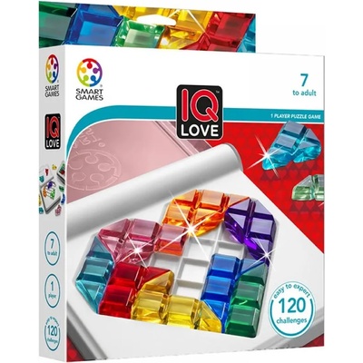 SmartGames Детска логическа игра Smart Games - IQ Love, със 120 предизвикателства (SG302)