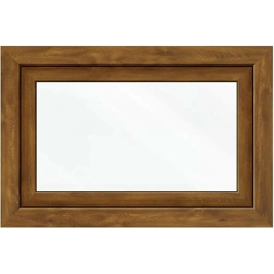 Bravo Okno plastové sklopné bílé/zlatý dub, S1 80x50, 2sklo, 4kom/60mm (vč.kliky)