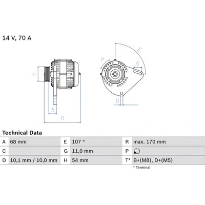 Generátor BOSCH 0 986 080 560 (0986080560)