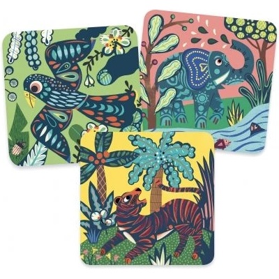 DJECO - Комплект скреч карти - Големите животни (DJ09095)