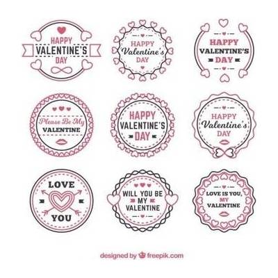 Sugar Stamp Pusinky předtištěné předlohy Valentýn Předtištěný arch č.10 Nápisy 1, pr 2,8 cm
