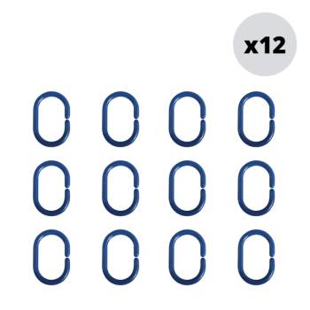 MSV ХАЛКИ ЗА ЗАВЕСА ЗА БАНЯ msv К-КТ 12бр ТЪМНО СИН (140852)