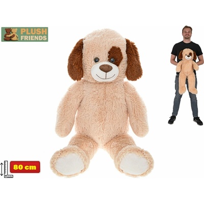 Plush Friends medvěd sedící se šálou 65 cm