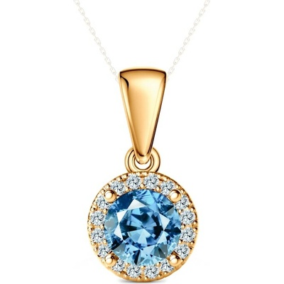 Savicki Prívesok This is Love žlté zlato modrý laboratórny diamant laboratórne diamanty TIL Z01 BR 050 LABBLUE Z