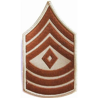 Nášivka: Hodnost US ARMY rukávová First Sergeant béžová | hnědá