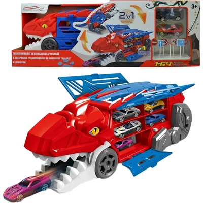 Sparkys Transformující se dinosaurus 2v1 garáž s katapultem