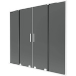 Mexen Velar L Duo параван за вана двукрилен плъзгащ се 180 x 150 см, графит, бял - 896-180-003-42-20 (896-180-003-42-20)