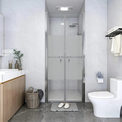 vidaXL Врата за душ, полуматирано ESG стъкло, 96x190 см (148790)