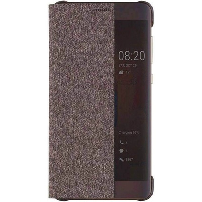 Huawei Smart View Flip Case - оригинален кожен калъф за Huawei Mate 9 Pro (кафяв)