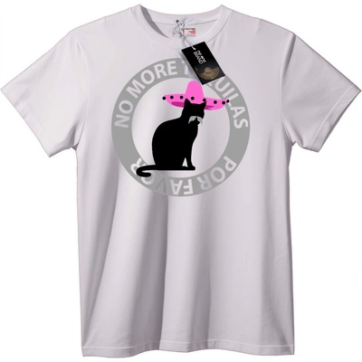 NOONEBRAND Тениска Повече Не Повече Тюлипи Котка - 2XL, Black