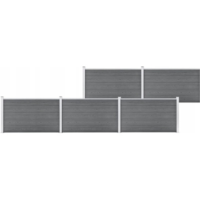 zahrada-XL Zahradní plot WPC 872 x 106 cm šedý