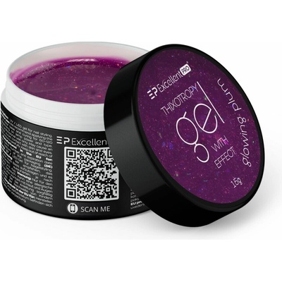 Excellent Pro Thixotropy gel with effect glowing plum 15g