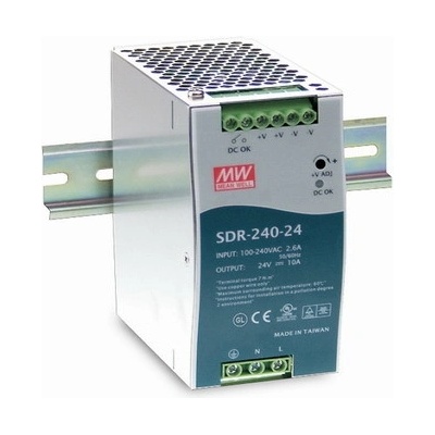 SDR-240-24 Mean Well Zdroj na DIN 240W 24V (SDR-240-24)