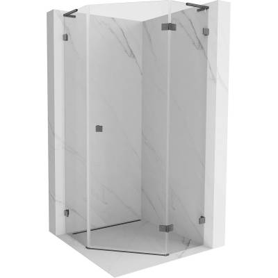 Mexen Lunar L петостенна душ кабина със сгъваема дясна врата 80х80 см, (831L-080P-080L-66-00-P)