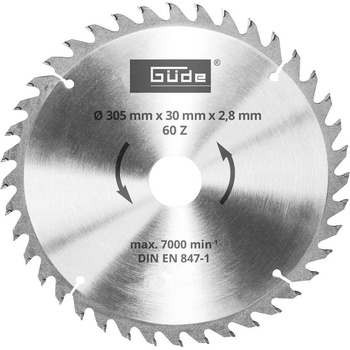 Güde 55265 kotouč pilový HM 305x30x60z