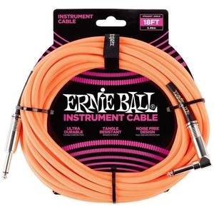 Ernie Ball P06084-EB Neon Orange 5, 5 m Директен - Ъглов Инструментален кабел (P06084)