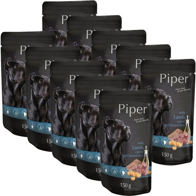 Dolina Noteci Капсула Piper Adult с агнешко, моркови и кафяв ориз 10 x 150 г