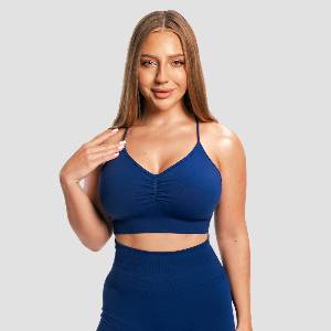 GymBeam Безшевен спортен сутиен Sculpt Navy S