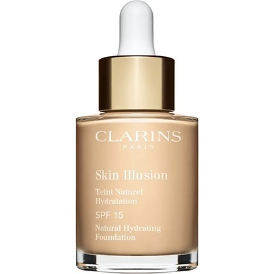 Clarins Skin Illusion Natural Hydrating Foundation озаряващ хидратиращ фон дьо тен SPF 15 цвят 101W Linen 30ml